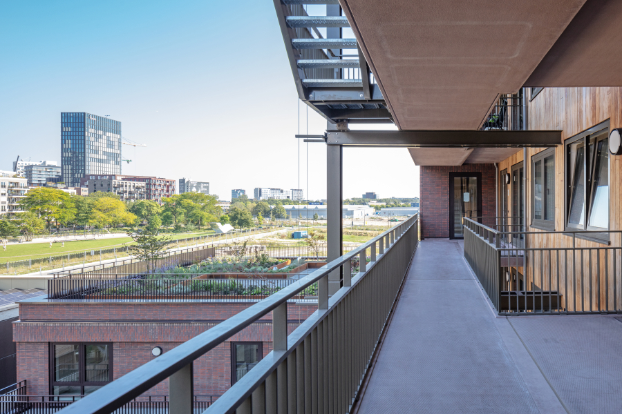 gevel appartementen Amstelkwartier